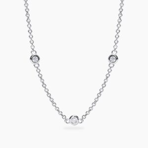 Collar con diamantes cultivados en laboratorio de 0,027 quilates