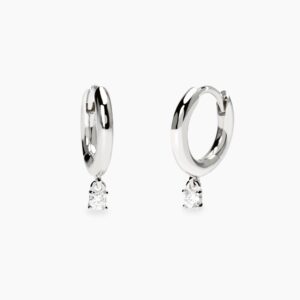 Pendientes de aro con diamantes cultivados en laboratorio