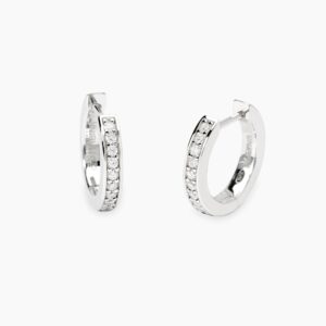 Pendientes de aro con diamantes cultivados en laboratorio de 0,01 quilates