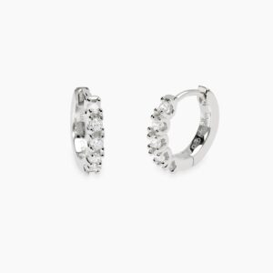 Pendientes de aro con diamantes cultivados en laboratorio de 0,027 quilates